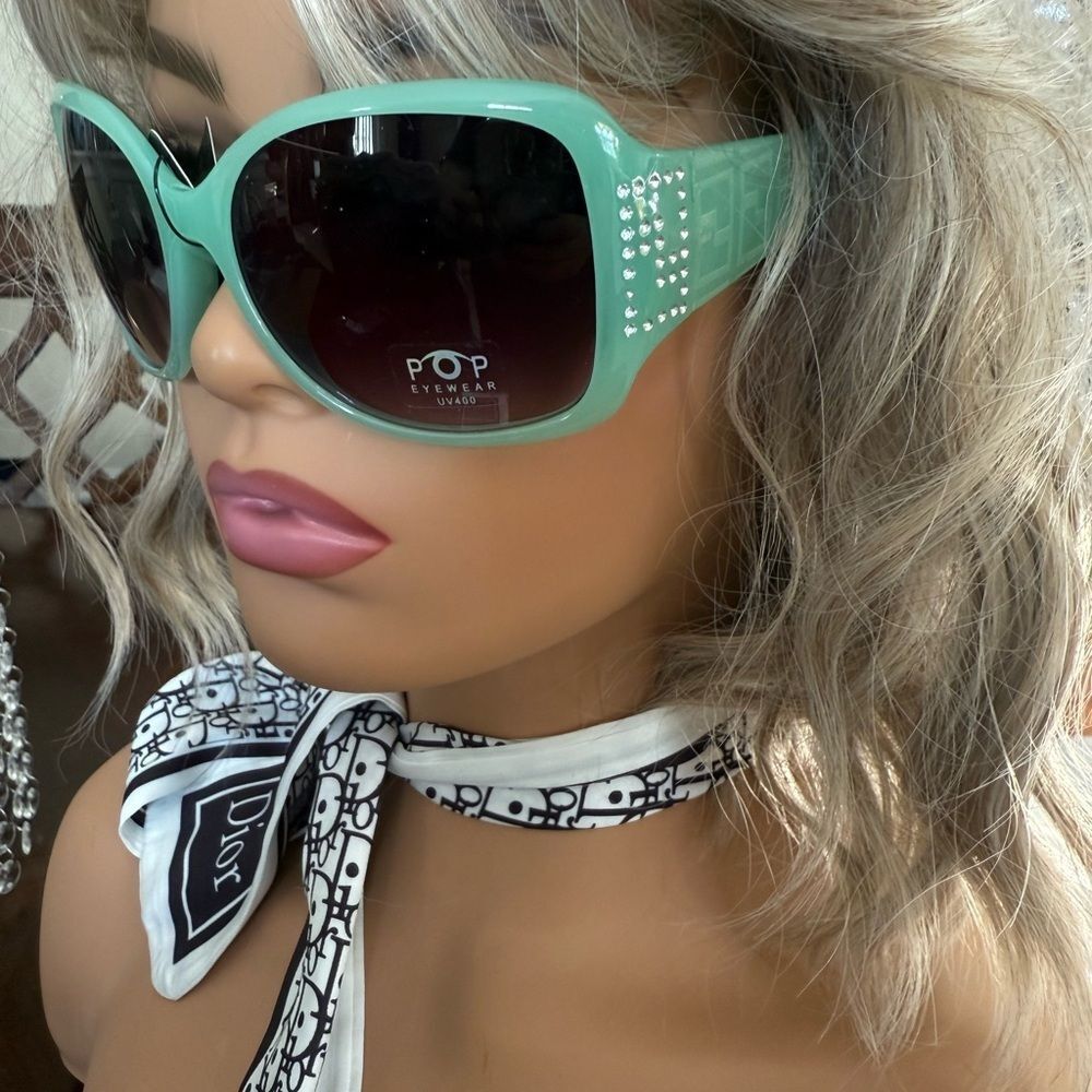Pop Eyewear Geometric Embellished Sunglasses